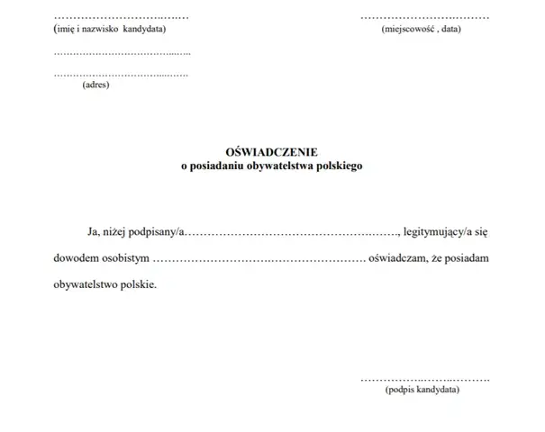 Oświadczenie o pełni praw publicznych: Samodzielnie i bez wizyty w urzędzie
